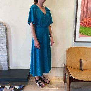Zara 70s inspired Teal Dress